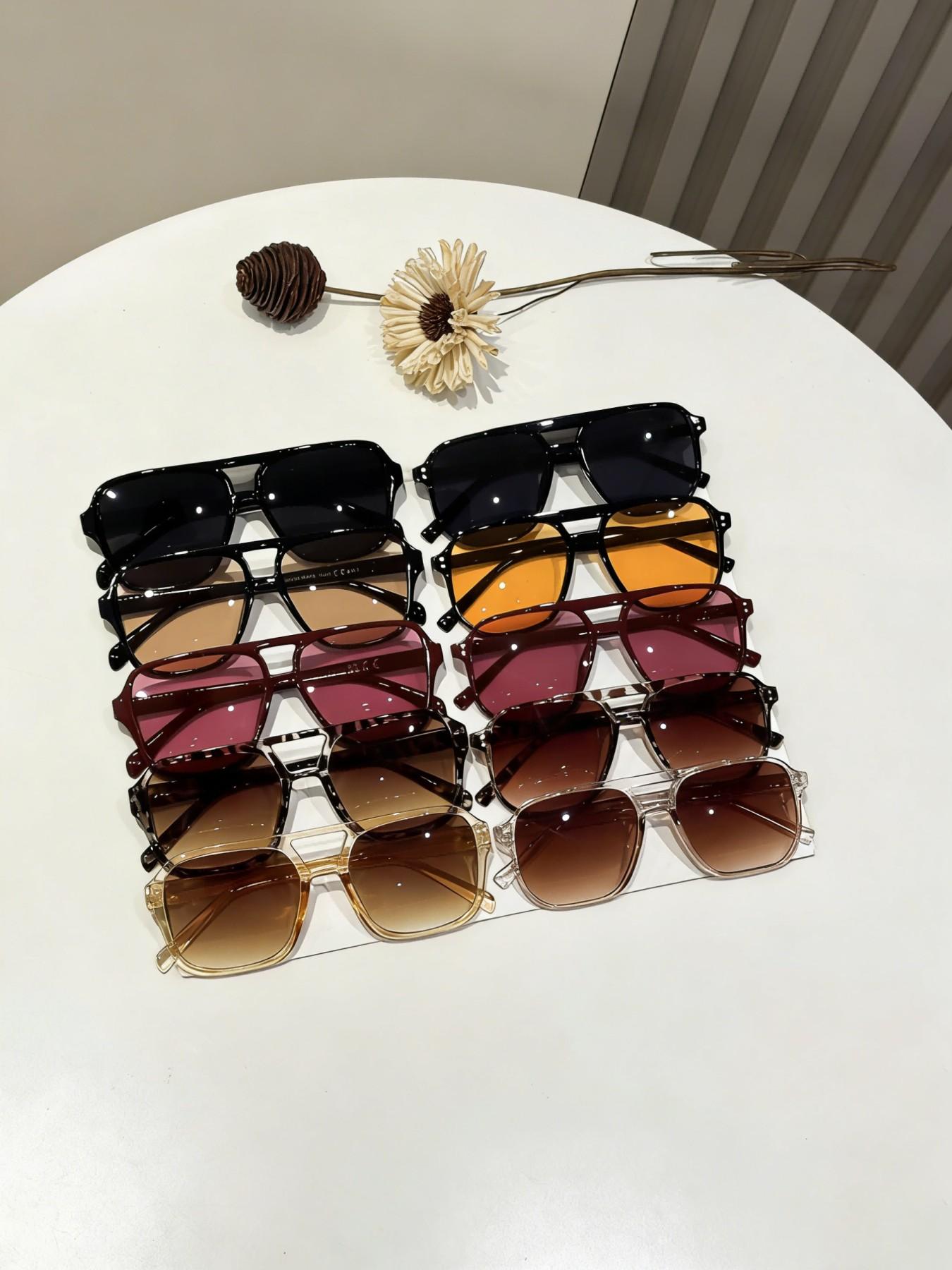 10 Pairs Fashionable Large Frame Sunglasses for Women, Retro Style, Perfect for Music Festivals and Parties, Trendy Accessory