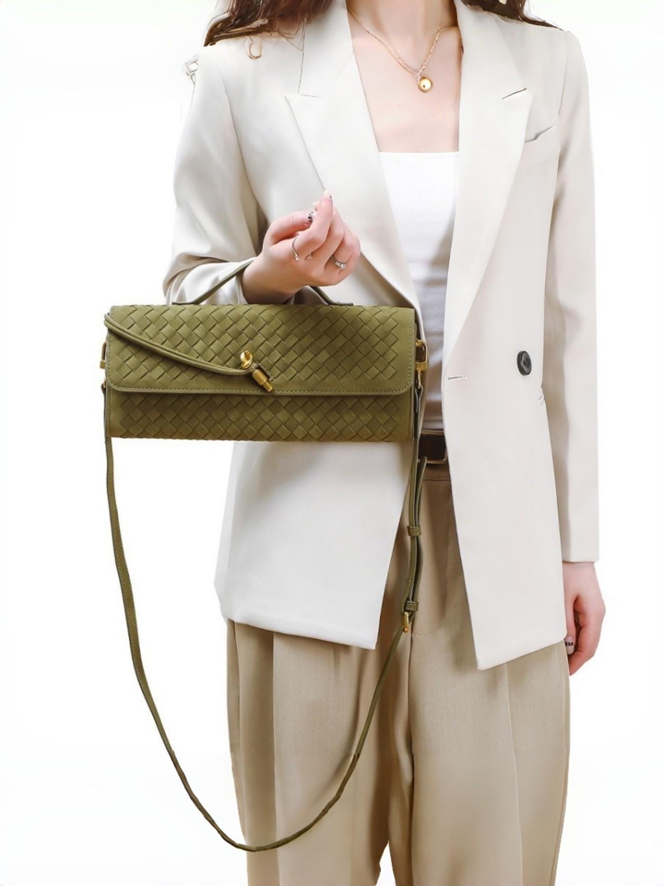 Elegant Women's Evening Bag, Matte Suede Velvet Handbag, Neutral Style, High-Quality Crossbody Backpack, French Chic, Soft and Gentle Design