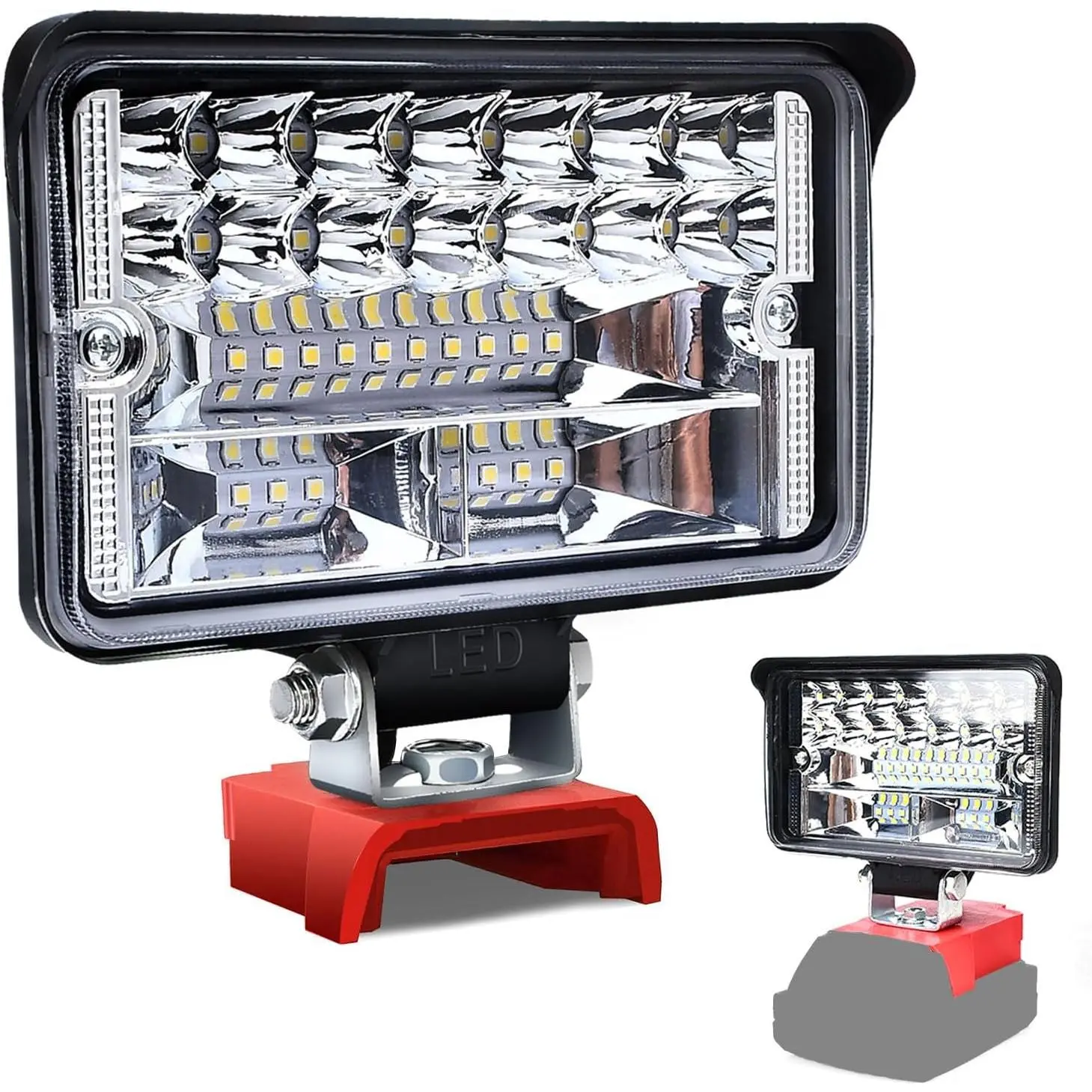 Cordless LED Work Light Work  with Milwaukee 18V m18 Battery, 80W 6000LM Portable m18 Flashlight Job Site Lighting, Camping, Garage Lighting (Battery not Included)