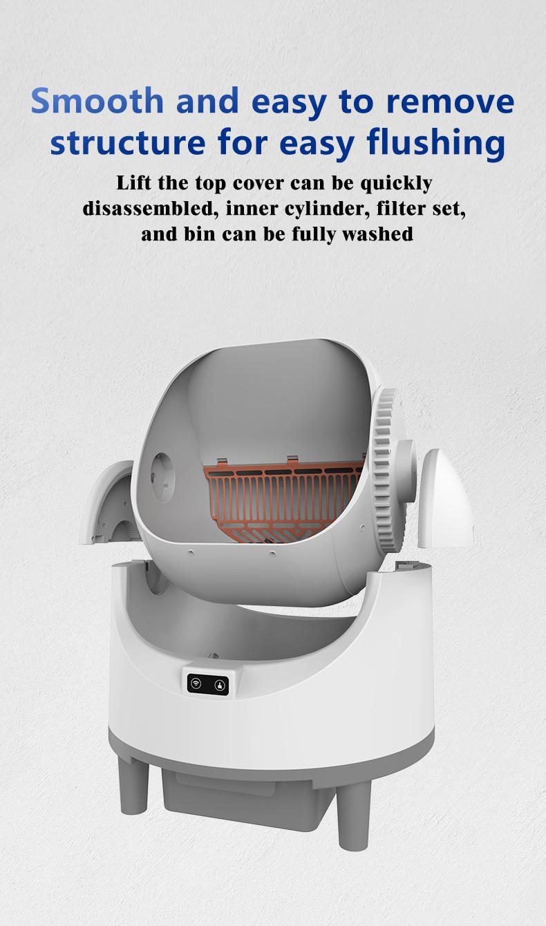 Smart Self-Cleaning Litter Box | 6L Large Capacity with APP Control, Odor Lock & Anti-Splash Design