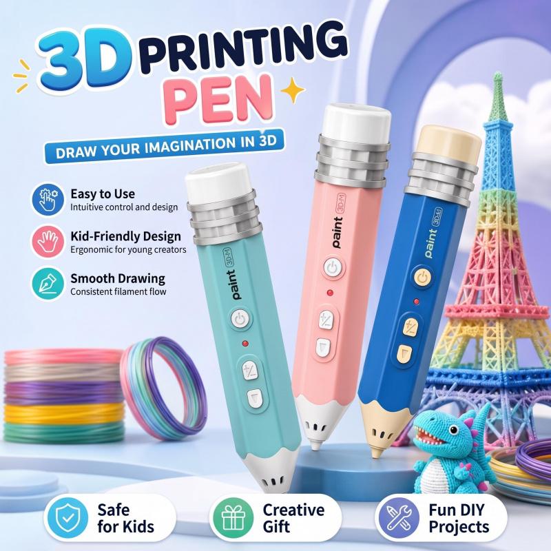 Pink and blue kids 3D pen