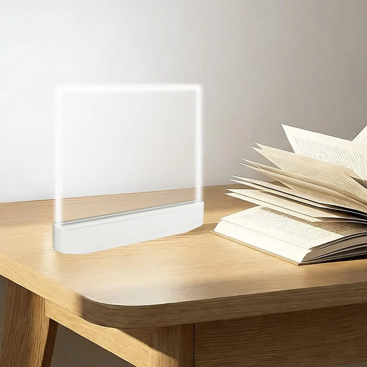 Portable Smart LED Book Light 3 Color Modes Rechargeable Eye-Care Dimmable Full Page Flat Lamp for Bed Night Reading Smart Home Night Light Perfect Booktok Gift for Readers Kids
