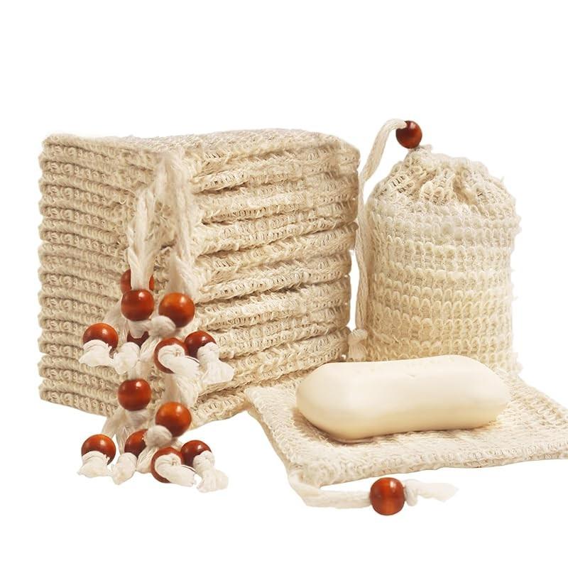 10/5/3/1PC Soap Foaming Net – Rich, Luxurious Lather | Soft, Reusable, Hanging Soap Pouch for Face & Body | Natural Sisal Exfoliating Shower Bag | Gentle for Sensitive Skin | Perfect for Home Spa & Travel Gifts | Exfoliating Bath Tool