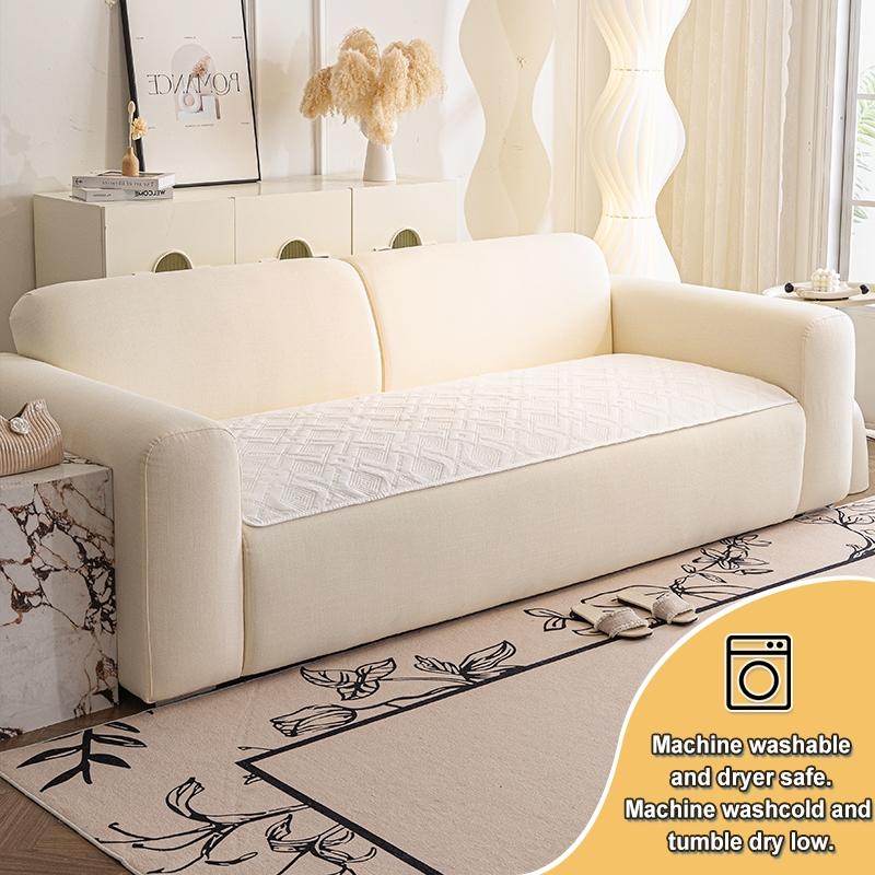 1PC Lightweight Thin Sofa Cushion for 2/3/4 Seater L-Shaped Sofas, Modern Ultrasonic Embossed Geometric Pattern, Pet Friendly