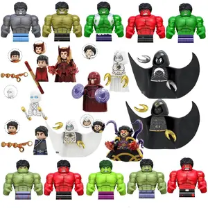 Blind Box Mini Building Blocks TV6208 Figures Big Goblin Spiderman Iron Man Venom Captain Hawk Deadpool Armor Christmas Gift Toy