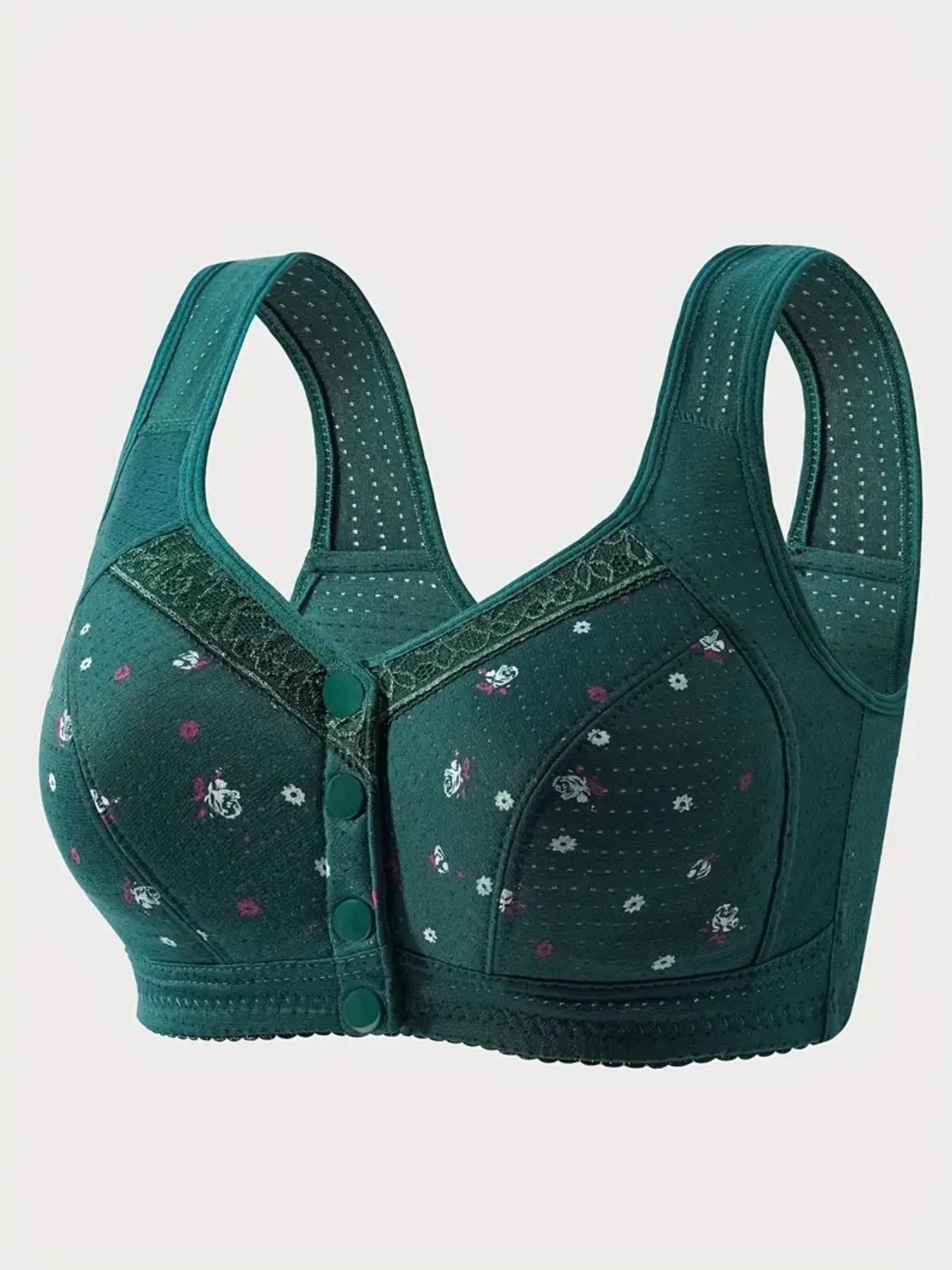 Women's Floral Print Push Up Bra, Soft Comfortable Breathable Bra, Women's Lingerie for All Seasons
