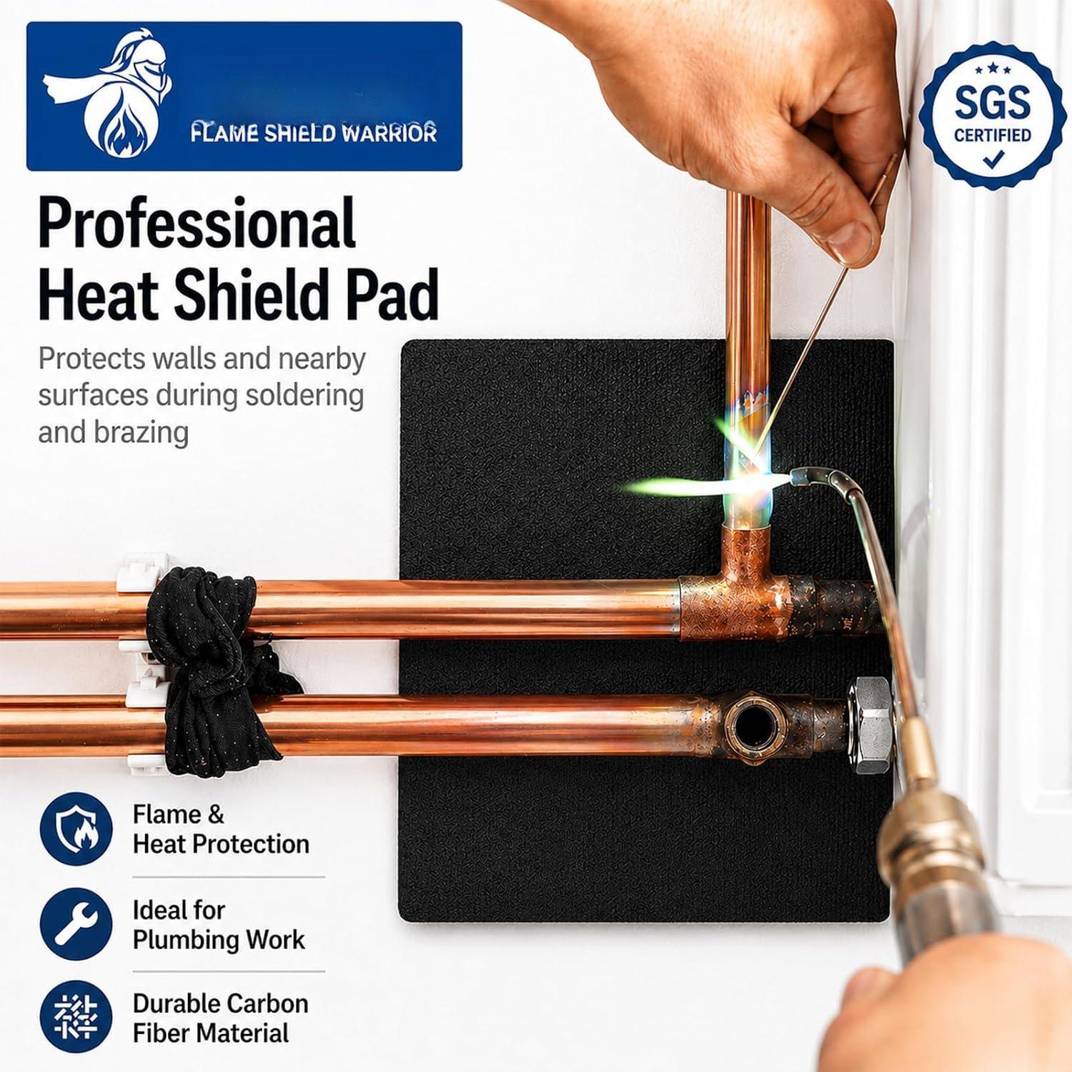 9×12in Heat Shield Thermal Barrier Blanket Insulation Reflective Material High Temp Protection Carbon Felt for Stove Welders, Stuff for DIY  Burners, Heat Resistant Up To 1800°F