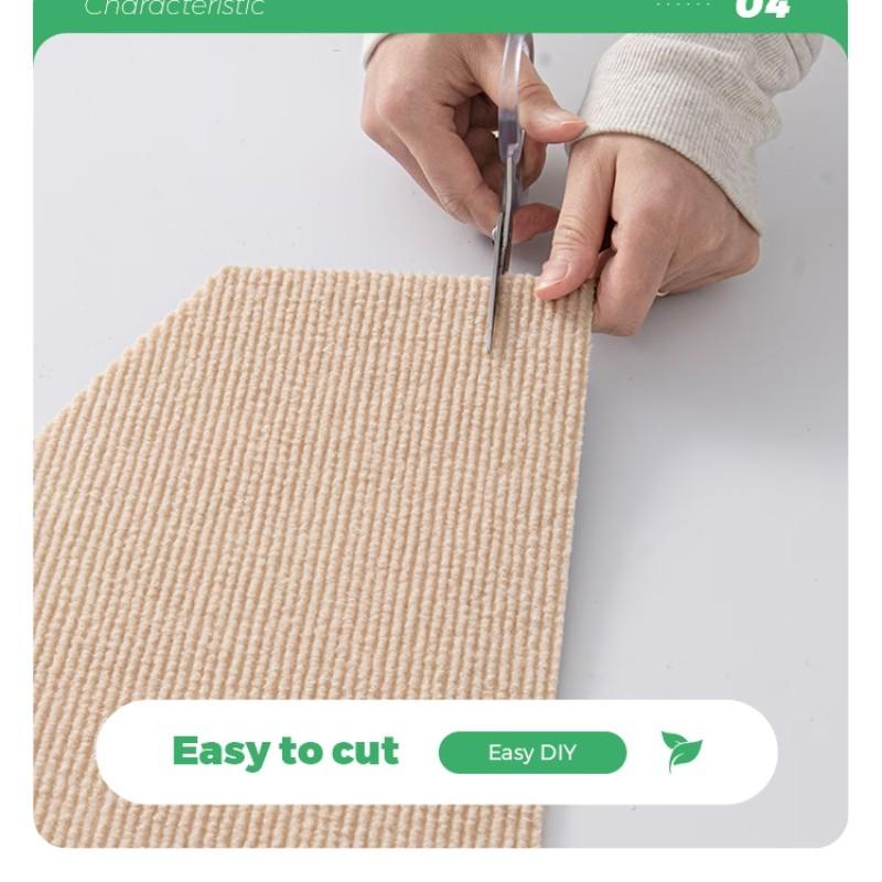 [Stair Treads] 6/15pcs Half-Round Stair Treads, Non-Slip Stair Carpets, Step Protection Rugs, Dective Trimmed Stair Mats, Indoor Room Supplies and Bedside Accessories, Suitable for Indoor, Outdoor Stairs and Various Scenarios