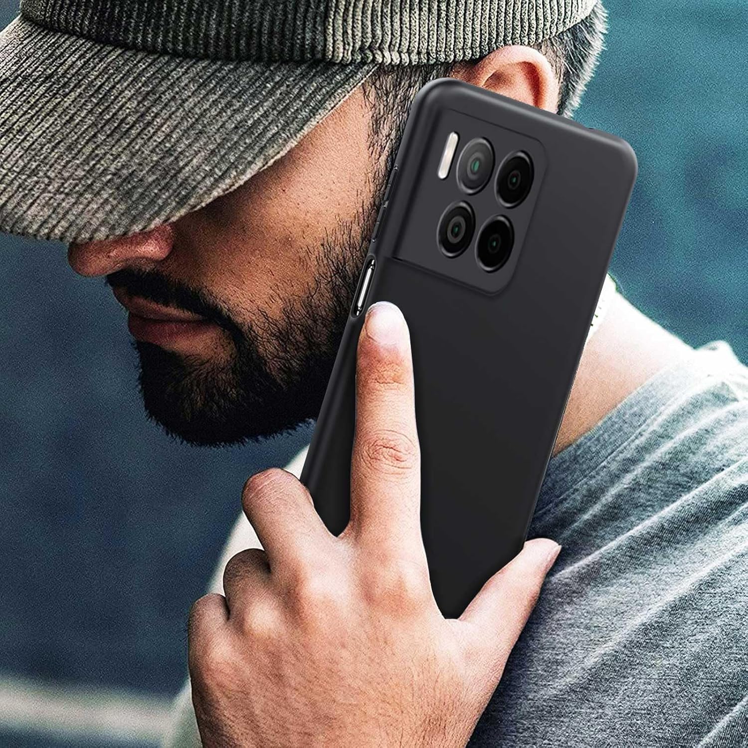 Compatible for T-Mobile REVVL 7Pro 5G Phone Case with Screen Protector, Soft TPU Silicone Case Shockproof Non-Slip Camera Protective Case Slim Cover for T-Mobile REVVL Case