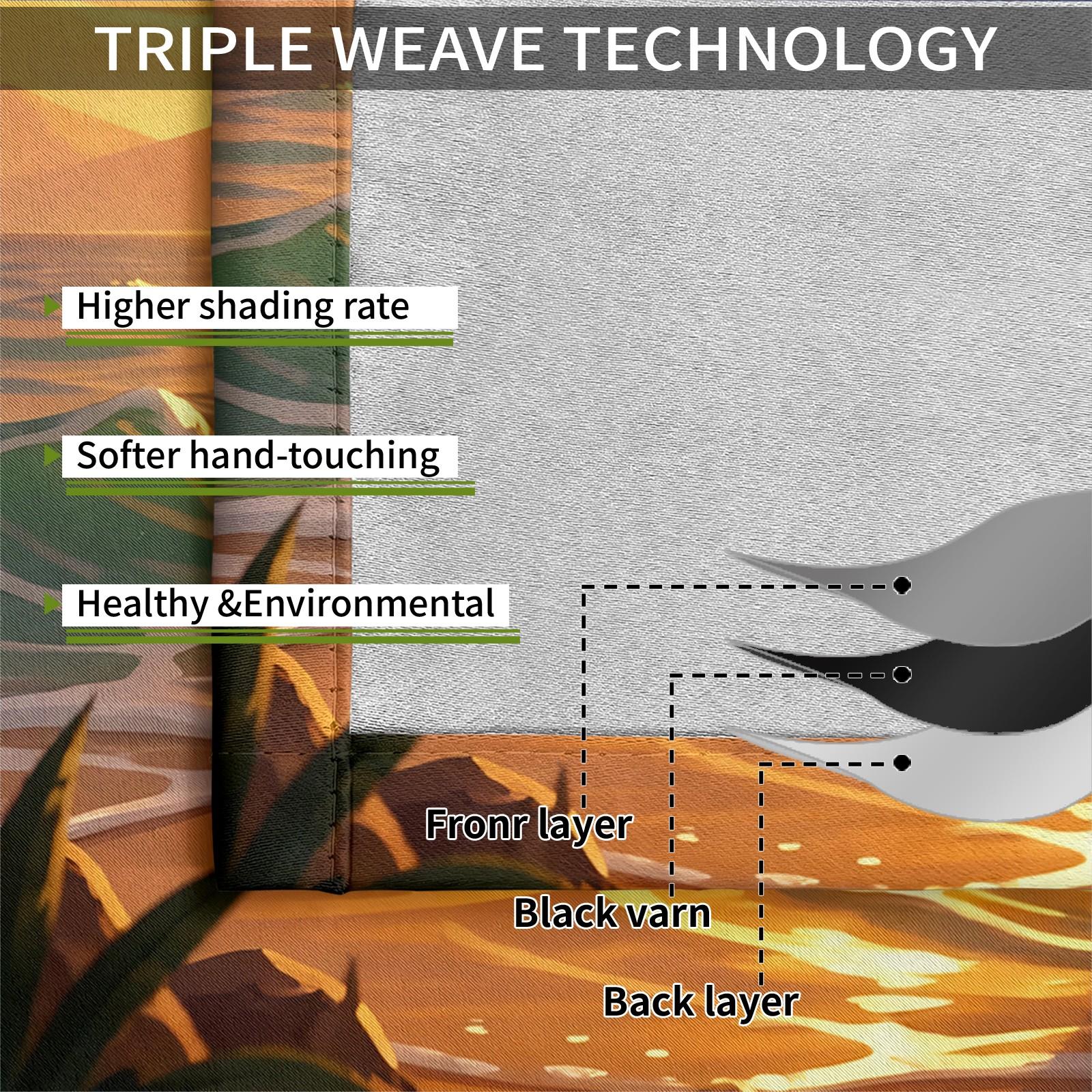 2Pcs Dreamy Ocean Style Blackout Curtains, Sun Protection, Sound Insulation And Easy Care. Ideal for Kids' Rooms And Princess Rooms. Safe, Stylish, And Enhances Artistic And Fairytale Ambiance.