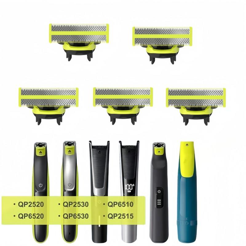 Philips Compatible Replacement Small T-Shape Blade Set, 3-Piece Kit for Qp2523/2527/6523 Models, Shaving Accessories