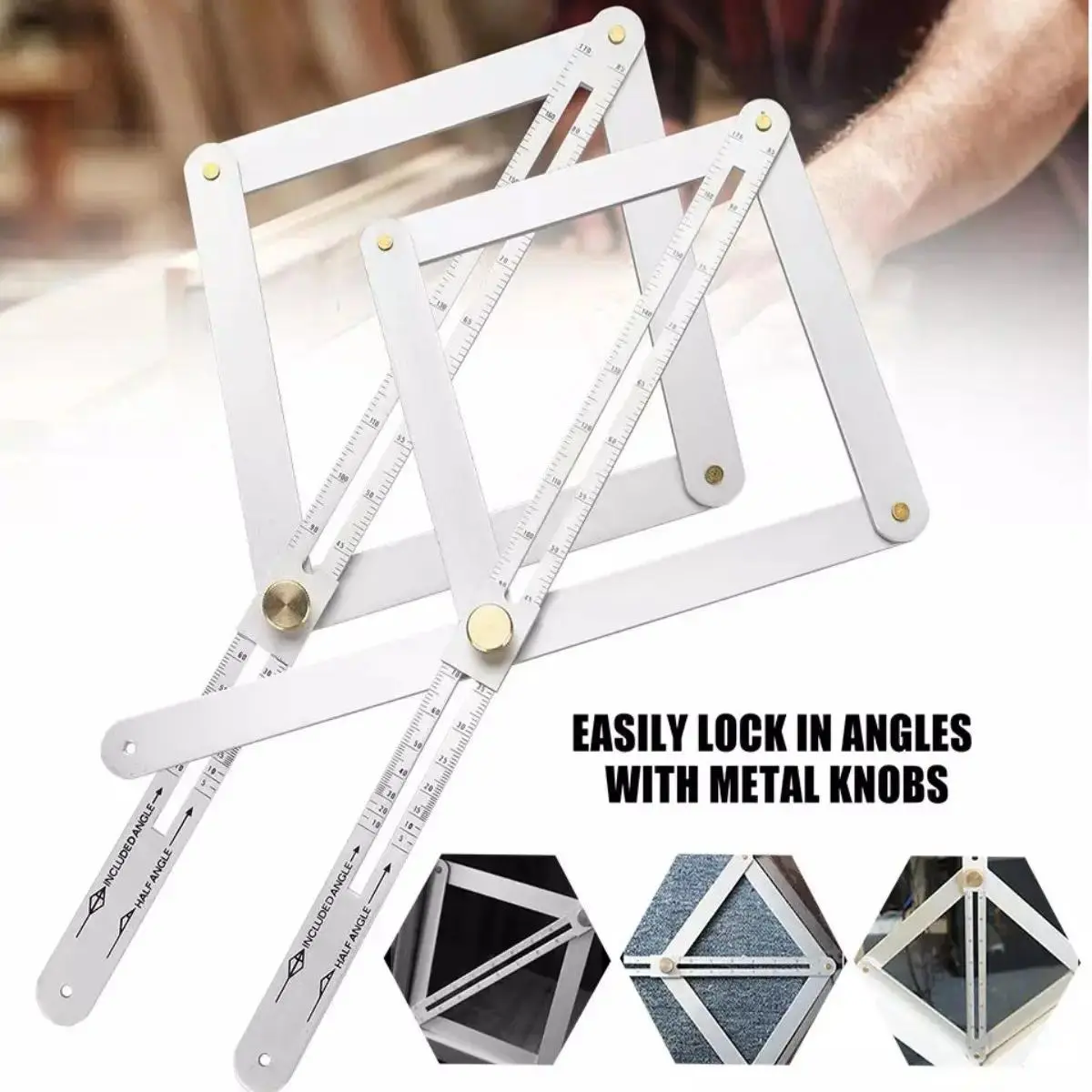 New Premium Corner Angle Finder, Stainless Steel Protractor Digital Angle Finder with Scales, Miter Saw Bevel Gauge and Corner Angle Finder for Woodworking