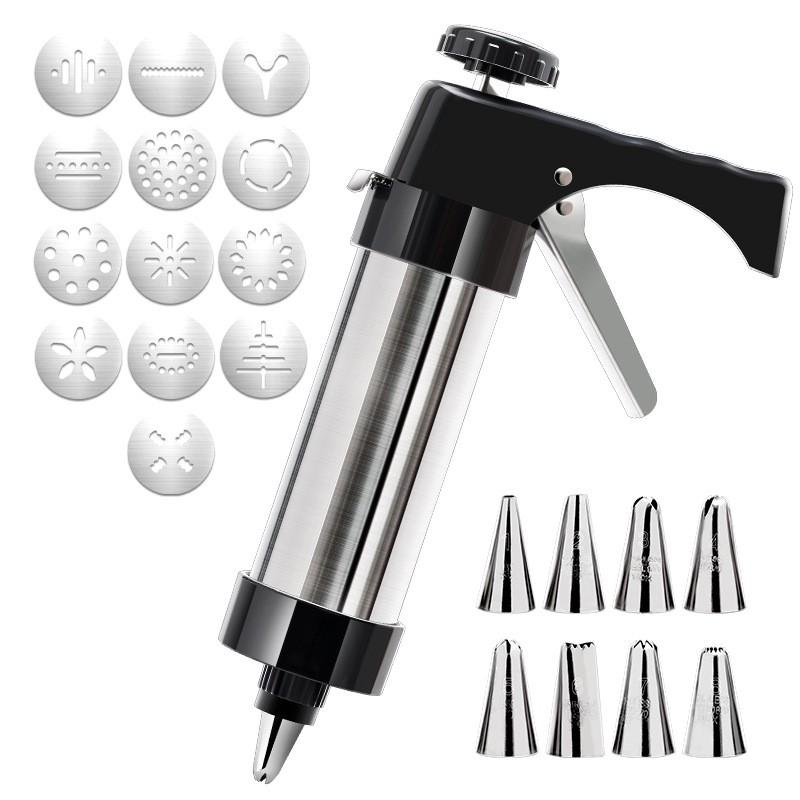 Cookie Press Gun for Biscuits, Cream Piping Gun, Piping Nozzle for Jelly Beans, Home Use Piping Gun, Easy-To-Use Cookie Maker