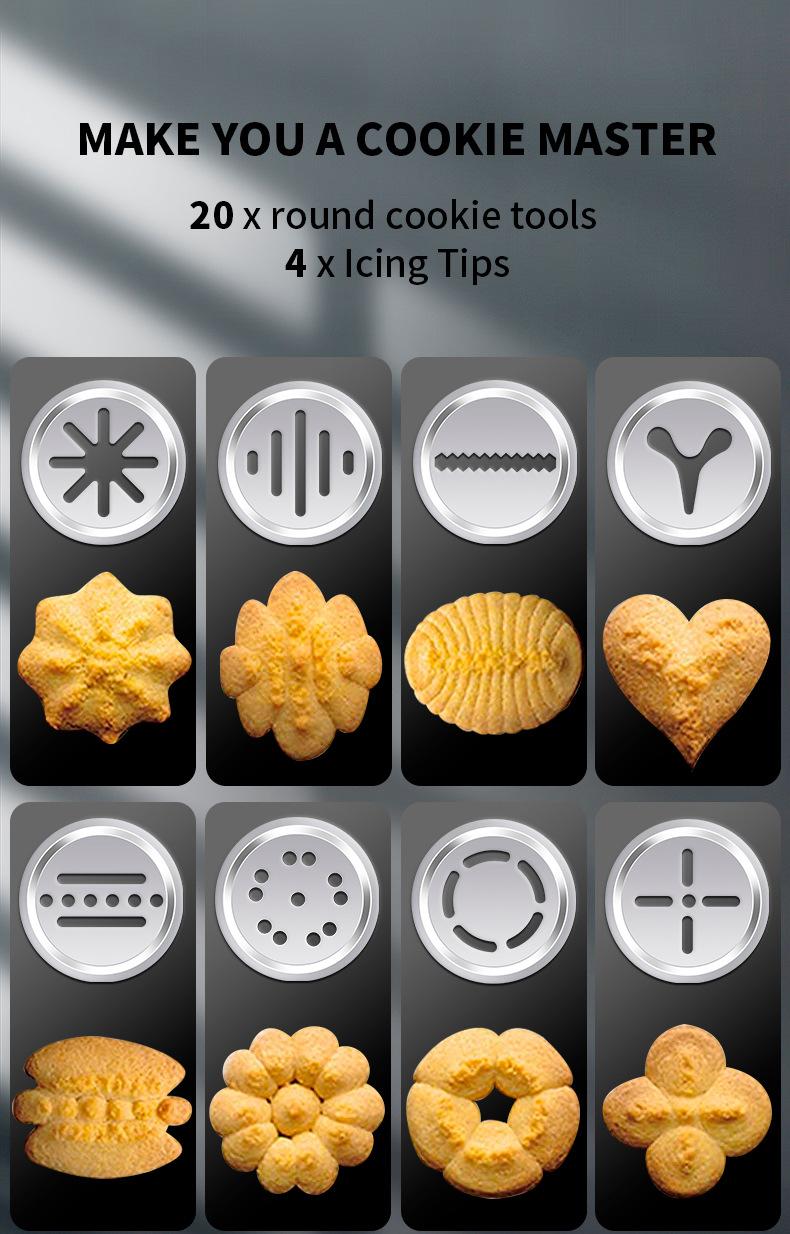 DIY Cookie Decorating Kit, 20 Cookie Shapes, Cookie Molds, Cookie Decorating Tools, Perfect for Family Gatherings and Themed Parties, Elegant Gift Box Included