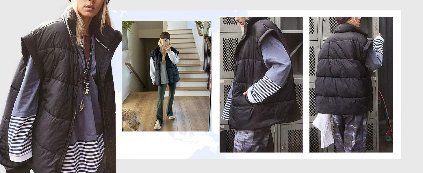 UANEO Women's Zip Up Puffer Vest Stand Collar Sleeveless Padded Coat with Pockets #TikTokShopBlackFriday UANEO Women's Zip Up Puffer Vest Stand Collar Sleeveless Padded Coat with Pockets #TikTokShopBlackFriday