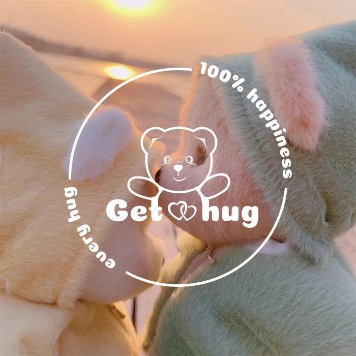 GETAHUG Getahug Cute Cow Bear Handmade Jointed Teddy Bear Gift 12" Soft Stuffed Animal Snuggle Bear