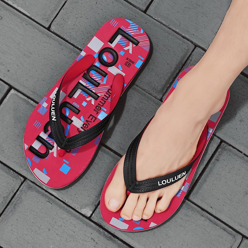 Men's Casual Flip-Flops, PVC Material, Medium Width, Less Than Ankle Height, Comfortable Beach Sandals, Non-Slip, Ideal for Home & Beach