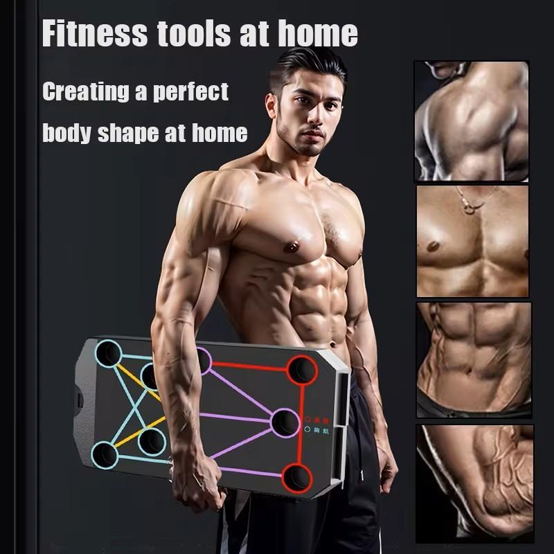 LINGPENG Foldable Push-Up Board Muscle Exercise Multi-Functional Table Portable Fitness Equipment Abdominal Strengthening Support