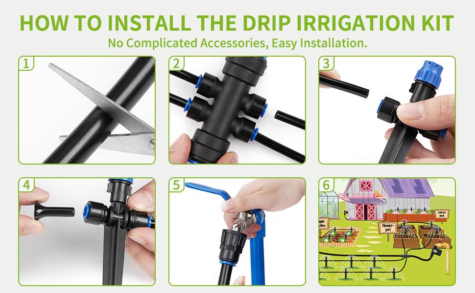 HIRALIY Automatic Drip Irrigation Kits with Water Timer, Quick Connector Garden Watering System with Easy Programmable Hose Timer, Outdoor Watering HIRALIY Automatic Drip Irrigation Kits with Water Timer, Quick Connector Garden Watering System with Easy Programmable Hose Timer, Outdoor Watering