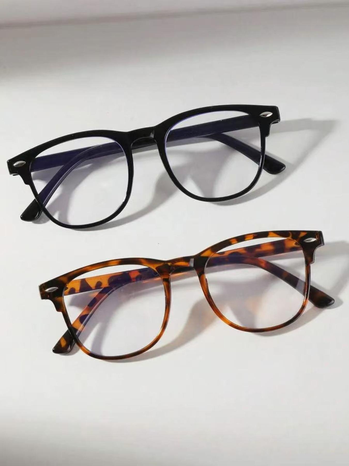 Vintage Lightweight Fashion Eyeglasses Set, Classic Fashion Glasses, Full Frame Design, Versatile Style, Suitable for Daily Commute, Home, Casual, Photography, Travel