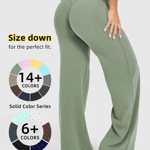 【Black Friday】Women's Yoga Sporty Casual Wide Leg Pants, Knit Long Pants, All Seasons, Soft Fashion Simple Design, Comfortable Versatile Sports Pants