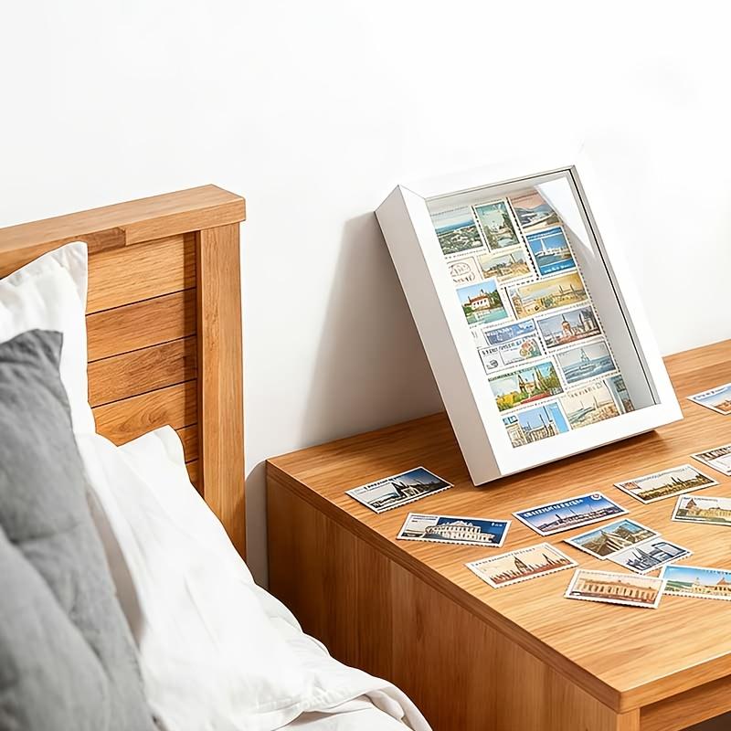 A Wooden Display Box with a Depth of 3Cm (Frame Only) Is Available in Black And White Colors. It Comes in Three Inner Dimensions: 5X7 Inches, 6X8 Inches, And 7.9X7.9 Inches, Suitable for Showcasing Insect Specimens, Shells, Stamps, Home Decoration