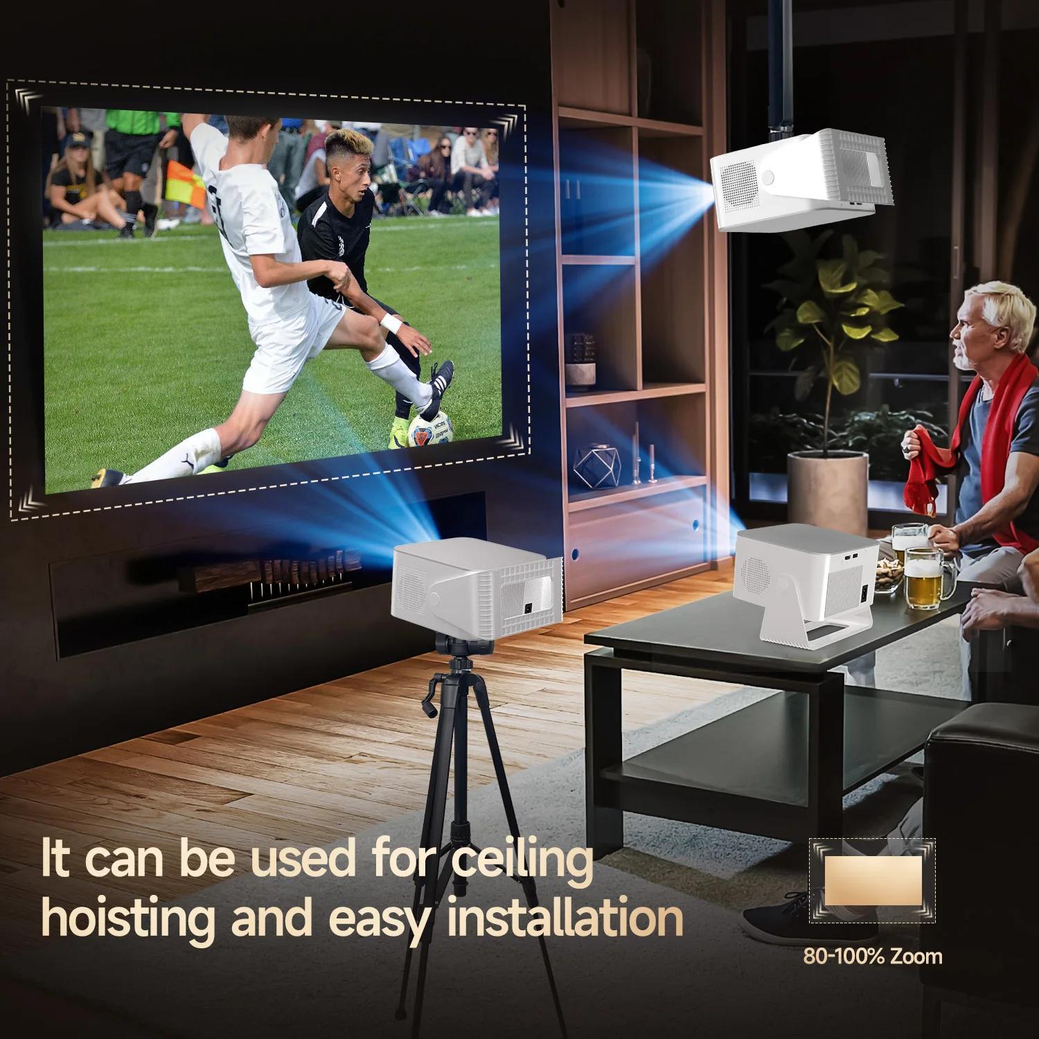 [US Warehouse] Magcubic HY350MAX 900ANSI Projector Auto Focus 8K Decode Android 14 Allwinner H726 Built-in 15W HiFi Speaker Dual WiFi6 BT5.4 Native 1080P 1.0:1 short Throw Portable Smart Projector For Home Cinema Movie Night Summervibes