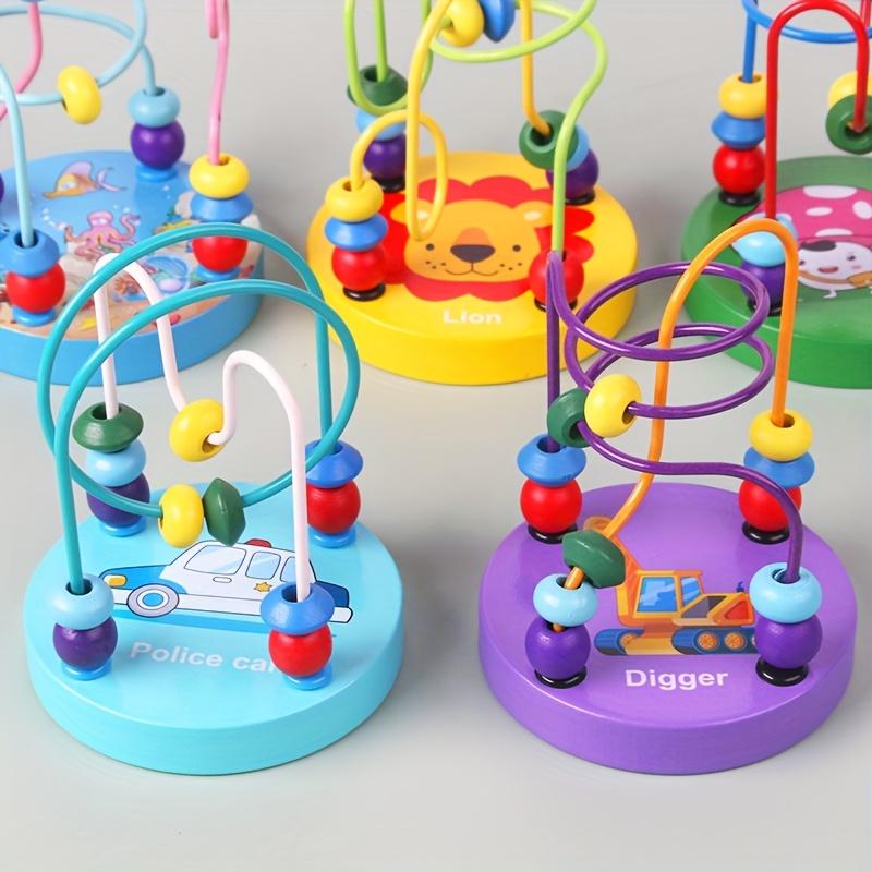 A wooden bird bead maze toy--durable chewing and educational toy for parrots, macaws, and lovebirds Large Rooftop Metal Cage Cockatiel with Stand Luxury Rolling Play Top Iron Flight Squirrel-proof Feeding Station