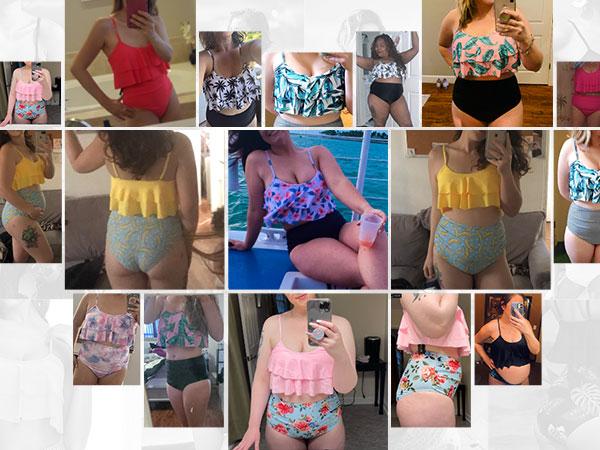 Tempt Me Women Two Piece Swimsuit High Waisted Ruffled Bikini Juniors Swimsuits for Teen Girls Ruffle Tummy Control Bottoms Bathing Suits with Moderate Coverage Bottom Swimwear Tempt Me Women Two Piece Swimsuit High Waisted Ruffled Bikini Juniors Swimsuits for Teen Girls Ruffle Tummy Control Bottoms Bathing Suits with Moderate Coverage Bottom Swimwear