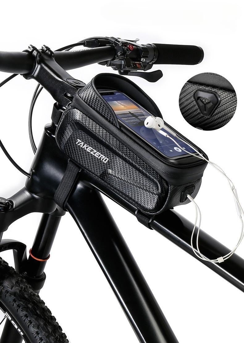 TAKEZERO Bicycle Front Top Tube Bag Touch Screen Bicycle Frame Bag Bicycle Bag 1L Large Capacity Adjustable Cycling Bag Bicycle Accessories TAKEZERO Bicycle Front Top Tube Bag Touch Screen Bicycle Frame Bag Bicycle Bag 1L Large Capacity Adjustable Cycling Bag Bicycle Accessories