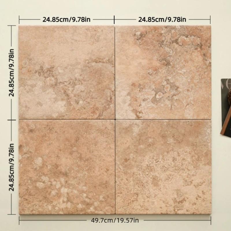 French Vintage Castle Style Thick Full Porcelain Tile, Wall & Floor Use, Non-Slip Easy Clean, 2 Sizes Available for Living Room Kitchen Bathroom