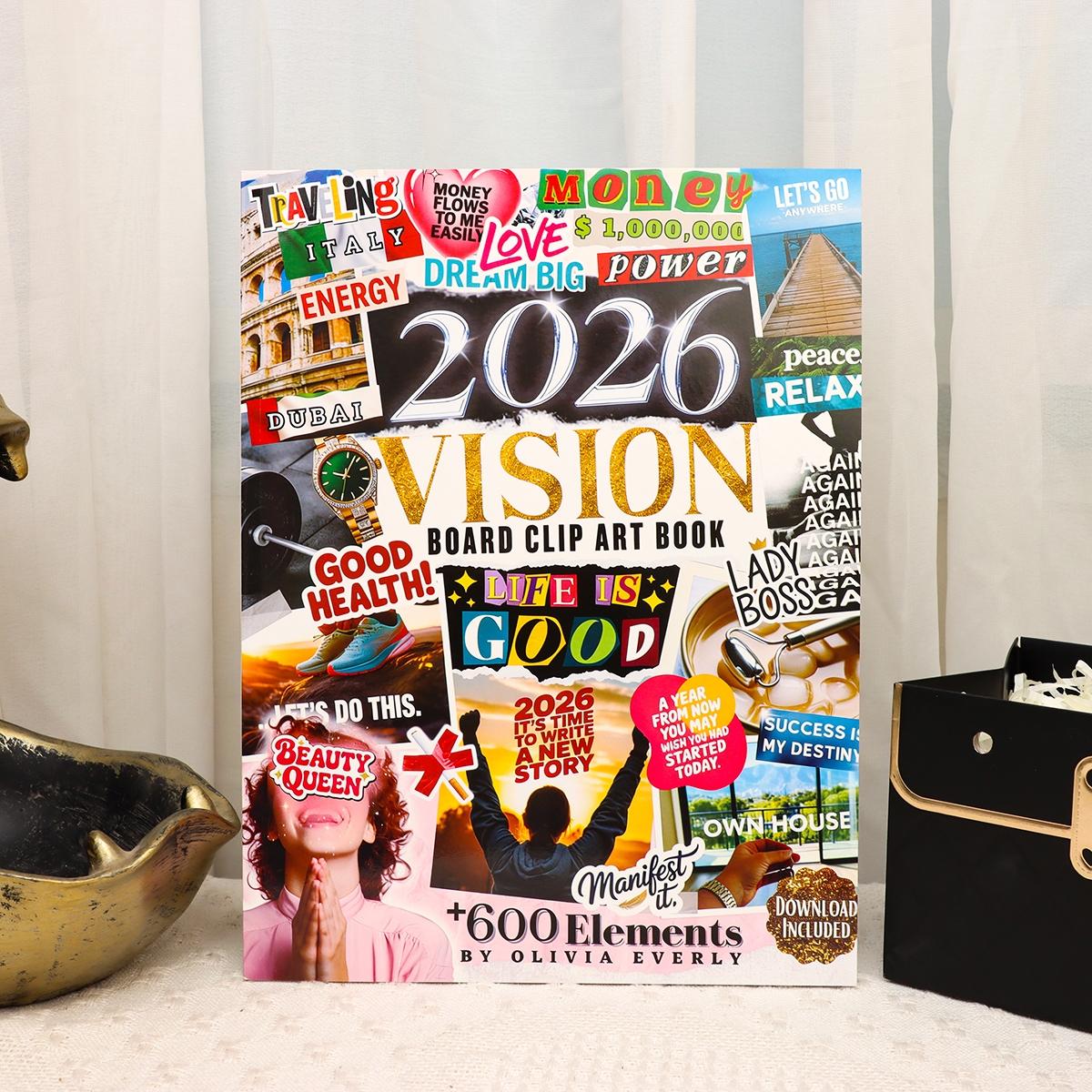 2026 Vision Board Clip Art Book, Paper Material, Collectible ...