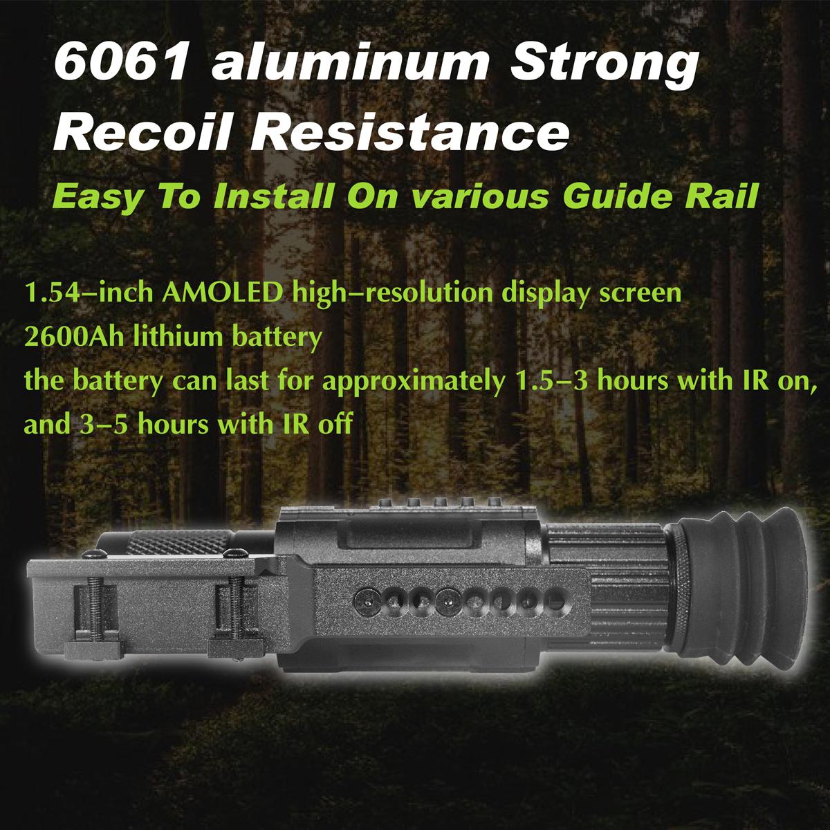 Digital Night Vision monocular Telescope,Day & Night Vision Monocular with 850nm IR Fixed 3X magnification, Camping Hunting Surveillance Wildlife Observation