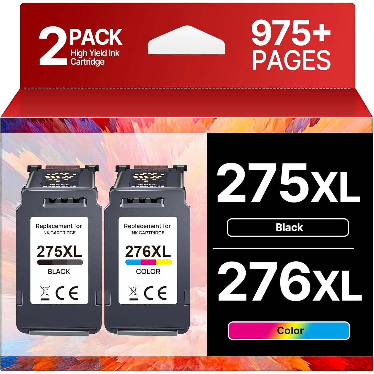 PG-275XL CL-276XL  for  275 and 276 Ink Cartridges for  Ink 275 and 276 275XL 276XL Combo Pack Use to PIXMA TR4720 TS3522 TR4700 TS3722 TS3500 TS3520 TS3720 TR4722 (2 Pack)