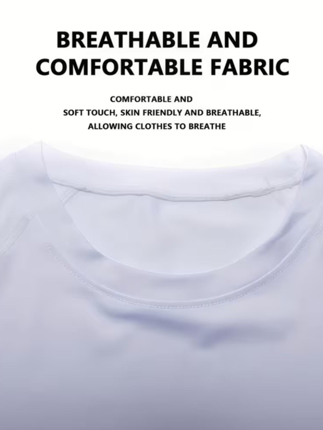 Men's Short Sleeve Sporty Slim-Fit Tee, Quick-Dry Breathable Fabric, Switzerland Print, Ideal for Gym, Running, Boxing, Outdoor Activities