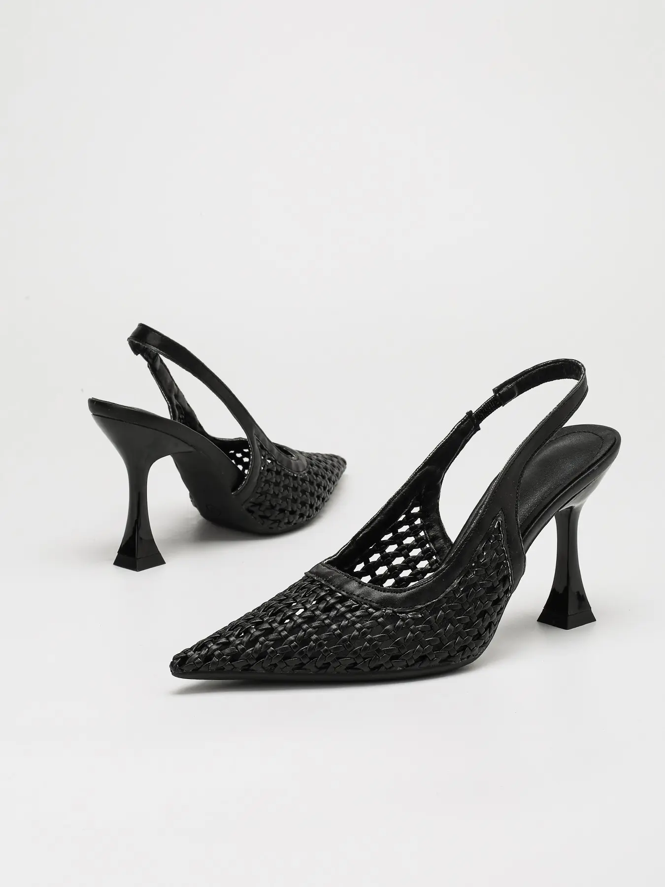 Women's High Heel Sandals, Pointed Toe Flare Heels, Fashionable European Style, Perfect for Dates and Parties, Elegant Evening Footwear