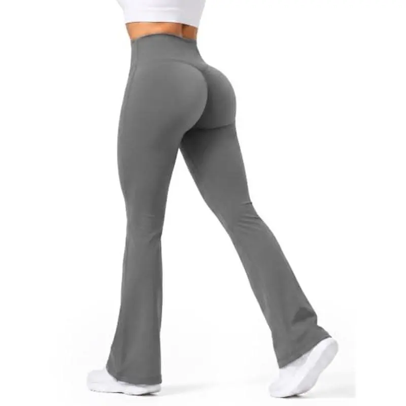 Sunzel Global Women's No Front Seam Butt Lifting Mini Flare Leggings Yoga Pants | 28, 30, 32 Or 34-Inch Inseam, Tummy Control, No Front Seam, Butt Lifting, Hidden Butt Scrunch, Mini Flare Leg, High Waist