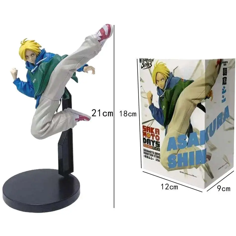 Explosions Anime 21CM SAKAMOTO DAYS Series Tarou Sakamoto,Asakura Letter Action Figure PVC Model Collection Jewelry Adult Gifts