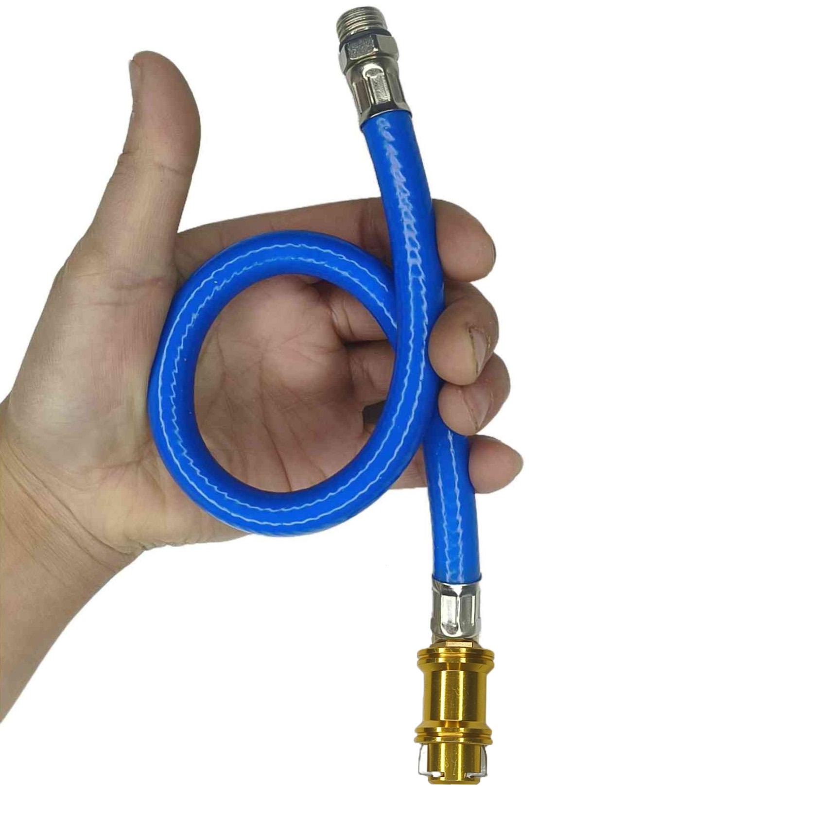 Universal Tyre Inflator Hose Adapter, Tyre Inflator Replacement Hose for Air Pumps, Compressors and Valve Extension(40cm/16inch)
