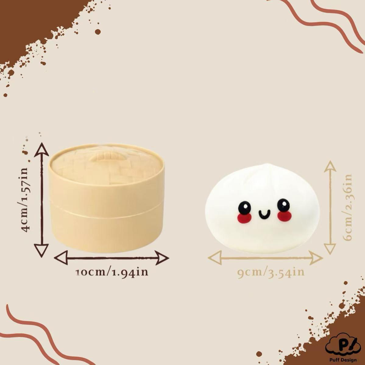 Big Dumpling Squishy, Kawaii Squishies - Stress Relief Toy 1 piece, Blind Box, Mysecret Bun Fidget Toy, Soft TPR Material, Unboxing Surprise, Random Style per Pack, Valentine's Day and Easter gifts, suitable for children to exchange gifts