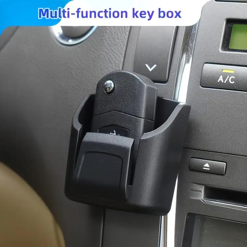 2pcs/1pc Key Storage Box, Multifunctional Console Organizer And Remote Control Holder, Suitable for Most Car Models, Automotive Additions, Vehicle Organization, Functional Stand, Space-Saving Storage, Smooth Surface, Durable Plastic