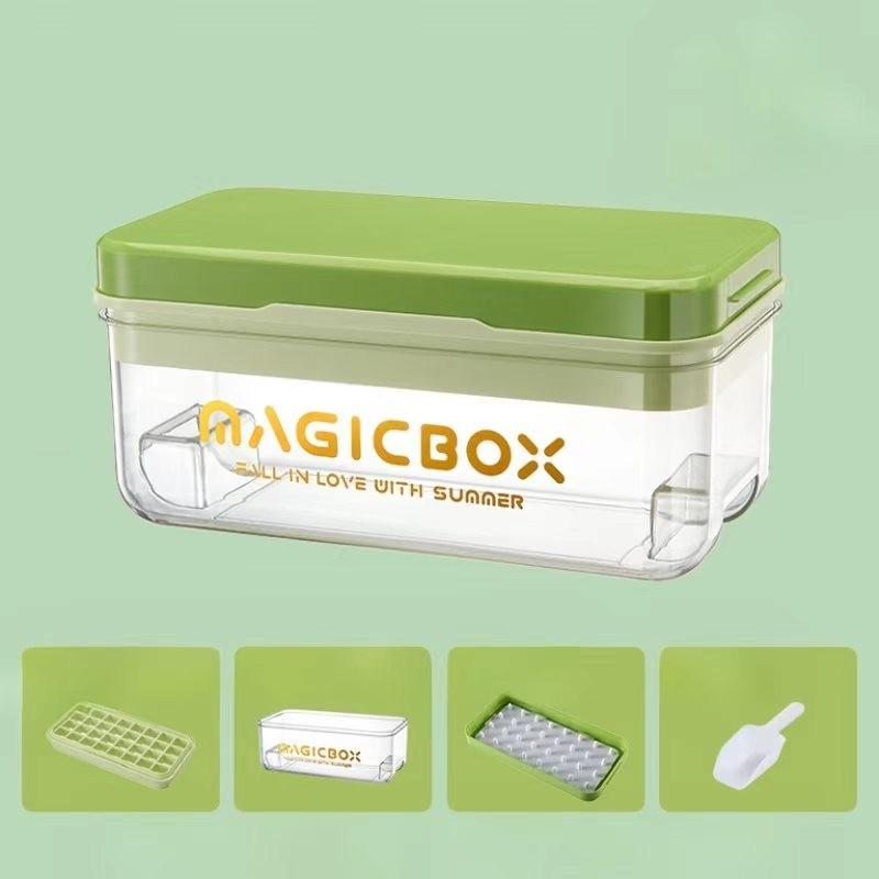 Large Capacity Thick Ice Cube Mold, Home & Commercial Ice Maker, Silicone Ice Tray, Quick Freezing, Easy Release, Storage Box