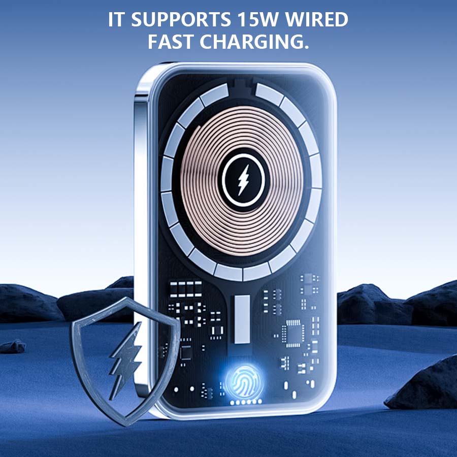 10000mAh magnetic power bank, wireless portable charger, battery pack, compatible with iPhone 16/15/14/13/12/Plus/Pro Max, compact and portable, a perfect Christmas gift.