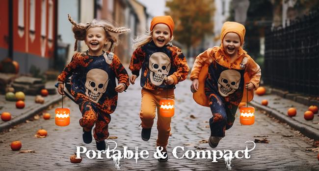 #JumpstartSale EverBrite 3-Pack Halloween Pumpkin Lantern, Collapsible Jack O Lantern Pumpkins with Lanyard, Halloween Party Favors for Kids, Light up Pumpkin Outdoor for Halloween Party Decoration, Battery Included