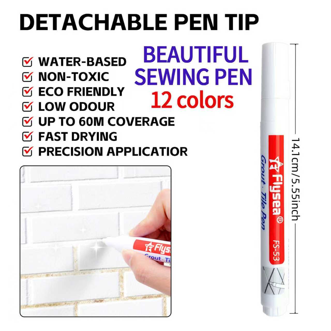 3-Pack Tile Grout Pen, Wall Gap Filler Pen, Suitable for Ceramic Floor Bathroom Seam Repair, Repair Solution