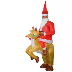 Inflatable Garment Christmas Halloween Inflated Santa Claus Snowman Tree Cosplay Costume Carnival Xmas Party Festival Props