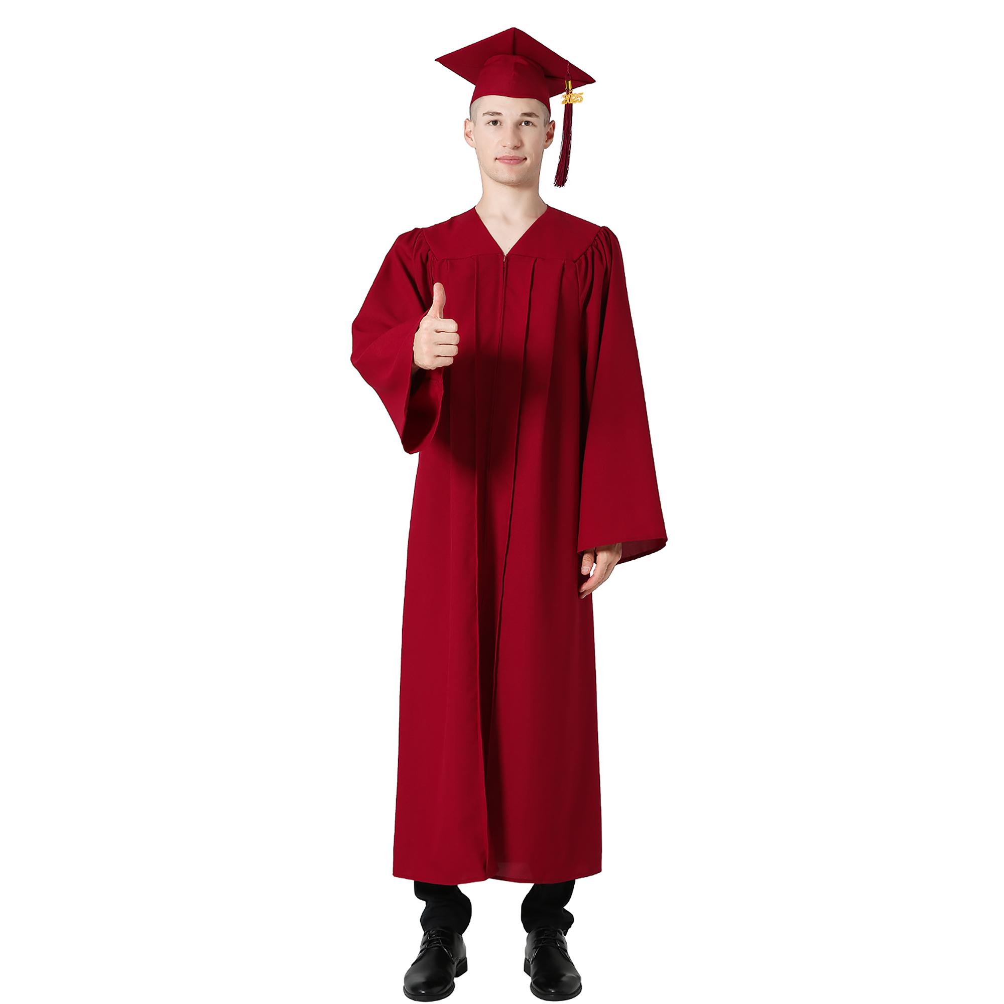 GRADUATIONMALL Class of 2026 Graduation Gown Set Premium Matte Bachelor Cap & Gown with Tassel High School & College Ceremony Essentials Multiple Colors Top Womenswear Clothes