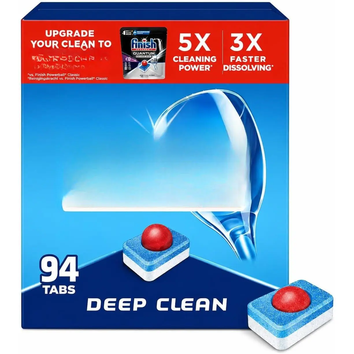 Plastic-Free Synthetic Concentrated Dishwasher Pods - 94 Tabs, Deep Clean, Stain Removal, Scented Household Dishwasher Tablets