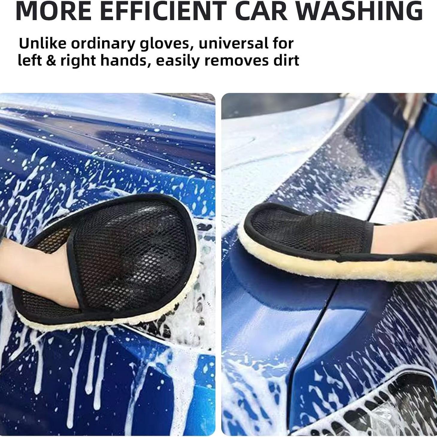 Car Cleaning Woolen Glove, Thickened Single Side, Imported Bear Paw Cloth, Home Cleaning Gloves, Dusting Cloth, Mimic Wool Gloves