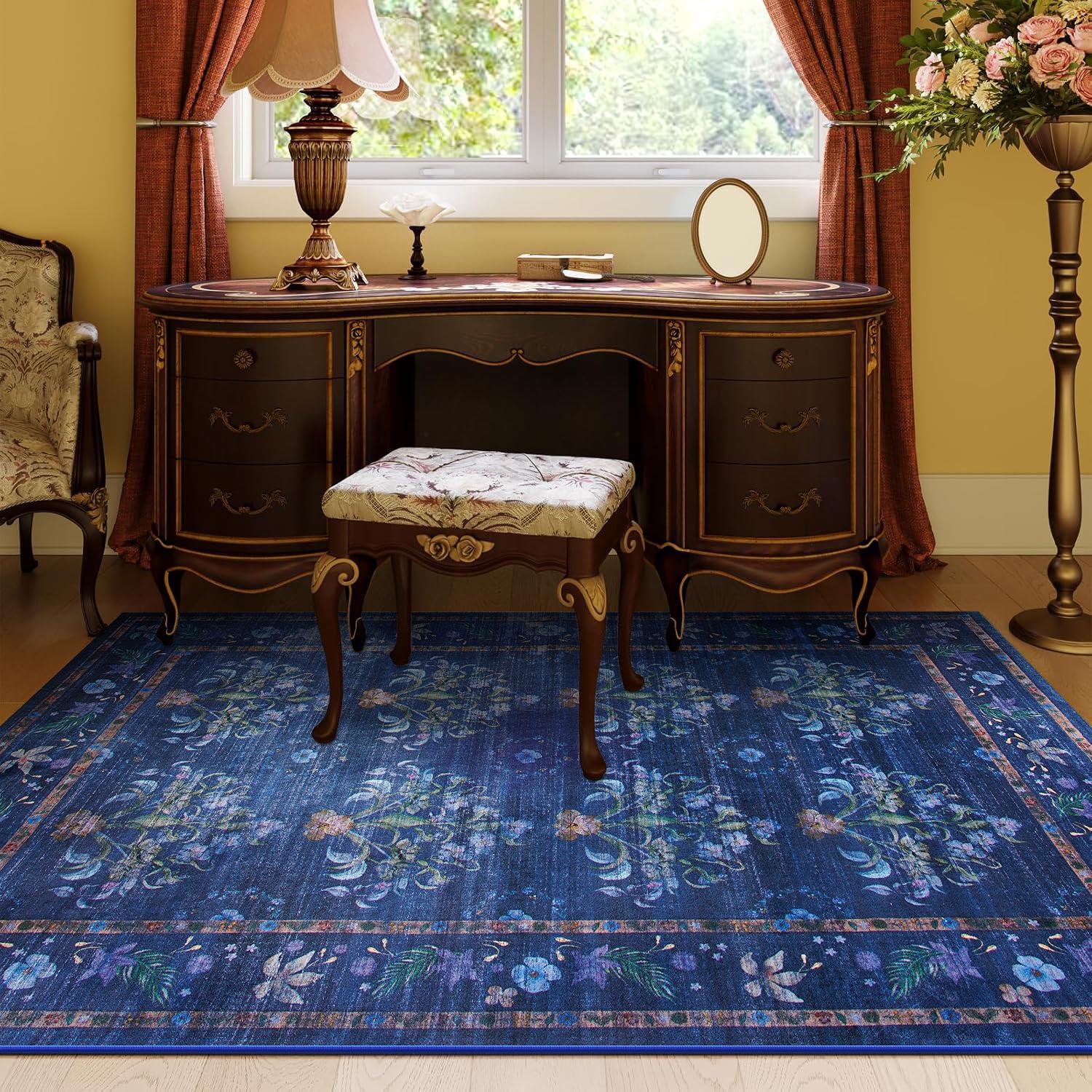 Lochas Boho Tribal Rug, Non-Slip Machine Washable Low Pile Carpet for Living Room, Soft Non-Shedding Floor Mat Lochas Boho Tribal Rug, Non-Slip Machine Washable Low Pile Carpet for Living Room, Soft Non-Shedding Floor Mat